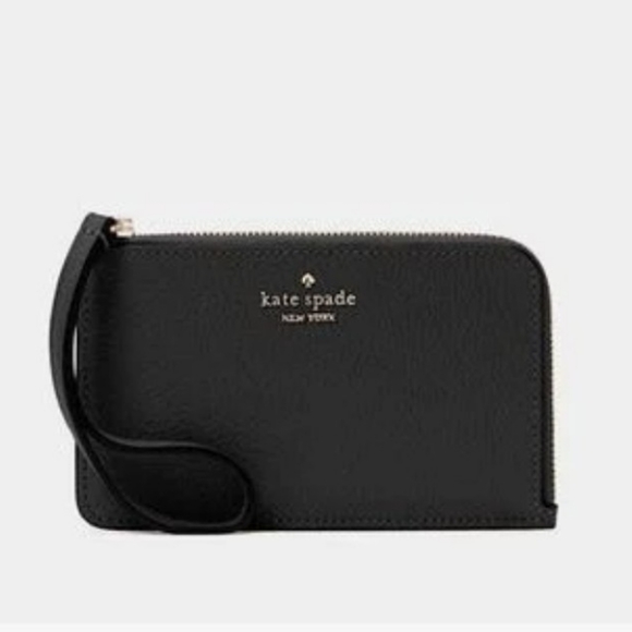 kate spade Handbags - Kate Spade Black Small Card Holder Wristlet. NEW!